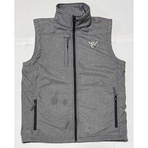 COWBOY HARDWARE - Men's Gray Fleece Lined Western Cowboy Vest - Large